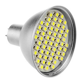 MR16 4W 60x3528SMD 200 240LM 6000 6500K Natural White Light LED Spot Bulb (12V)