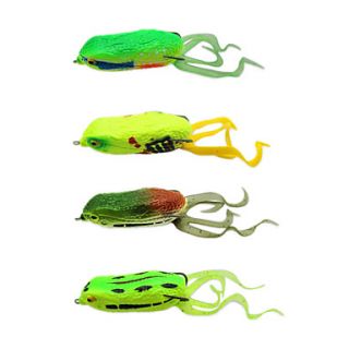 Soft Bait Sharp Mouth Single Hook Frog Fishing Lure 55MM 13G (Color Random)