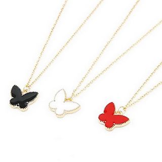 Fashion Sweet Gilt Edged Butterfly Necklace