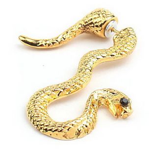 Unique Alloy Gold Snake Shaped Earrings(1 piece)