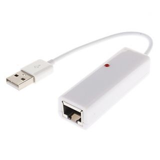 USB2.0 High Speed Interface Ethernet Adapter(White)