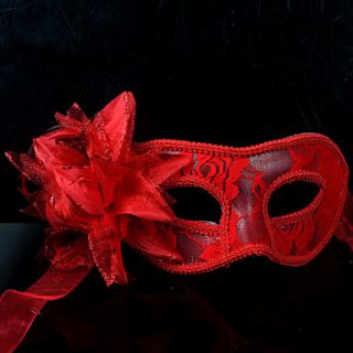 Elegant Blossom Lace Venetian Mask