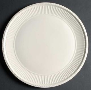 Wedgwood Edme Service Plate (Charger), Fine China Dinnerware   Off White,Ribbed