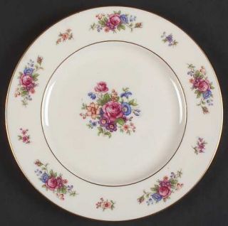 Lenox China Lenox Rose Luncheon Plate, Fine China Dinnerware   Floral Rim & Cent