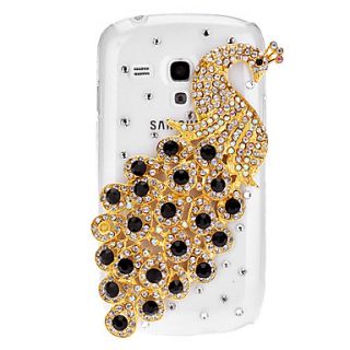 Bling Bling Peacock Design Hard Case with Rhinestone for Samsung Galaxy S3 Mini I8190