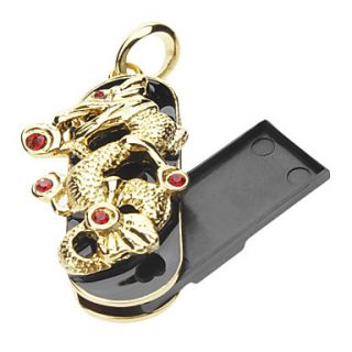 2GB Metal Jewelry Style Golden Dragon USB Flash Drive