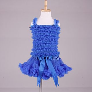 A line Tops With Matching Skirt Set Pettiskirt Cotton And Tulle Ruffles Flower Girl Dress