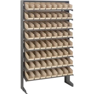 Quantum Storage Single Sided Rack With 64 Bins   12in. x 36in. x 60in. Rack