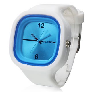 Jelly Silicone Band Quartz Wrist Watch(White)