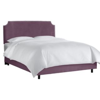 Skyline Queen Bed Lombard Nail Button Notched Bed   Premier Purple