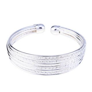 Silver Plated Carve Wire Bracelet Cuff
