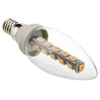 E14 2.5W 145 180LM 16x5050SMD 2800 3200K Warm White Light LED Candle Bulb(220 250V)