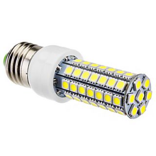 E27 6W 63x5050SMD 510 550LM 6000 6500K Natural White Light LED Corn Bulb (220 240V)