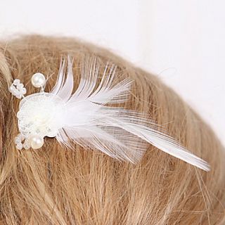 Charming Feather Wedding/Party Hairpins/Headpiece(1 Piece Set)