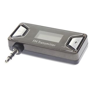 Rectangle In car Wireless FM Transmitter with 2.0mm Audio Male Connector to USB Cable for iPhone 5 and Others
