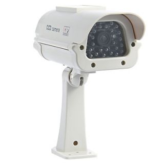 Realistic Solar Powered Dummy Camera with Flashing LED for Indoor and Outdoor Use