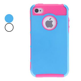 Double Shells Design Rose TPU Inner Shell Hard Case for iPhone 4/4S (Assorted Colors)