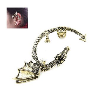 Vintage Metal Plated Flying Dragon Alloy Earring(1 Pack Assorted Colors)