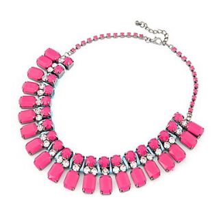 Fashion Alloy With Resin/Rhinestone Womens Necklace(More Colors)