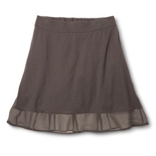 Xhilaration Juniors Skirt with Contrast Hem   Gray S(3 5)