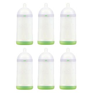 Adiri Nxgen White 9.5 ounce Stage 1 3 6 Month Nurser Baby Bottles (pack Of 6) (WhiteBottom vented, one way Petal valve offers consistent air flow reducing possibility of colicSupports transition from Mothers breast to bottleSoft medical grade silicone nip