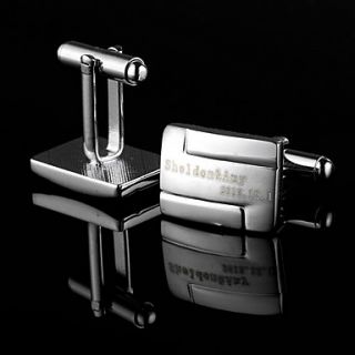 Personalized Simple Design Silver Cufflinks