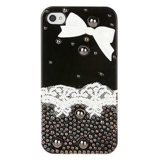 Bowknot Ornament Lace Jewelry Case for iPhone 4/4S