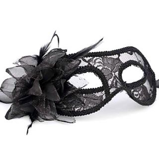 Semitransparent Black Lace Halloween Mask