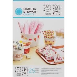 Martha Stewart Adhesive Birthday Cheers Stencils (2 Sheet) (7 3/4 inches long x 5 3/4 inches wideAvailable in a variety of designs (each sold separately)Model MS032 305Imported )