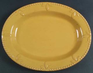 Signature Sorrento Wheat (Gold) 14 Oval Serving Platter, Fine China Dinnerware