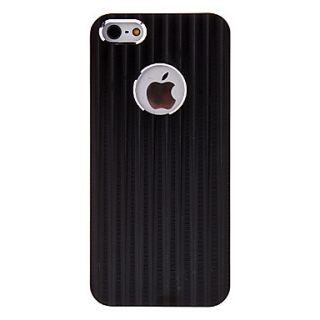 Solid Color Vertical Stripes Pattern Metal Hard Case for iPhone 5/5S (Optional Colors)