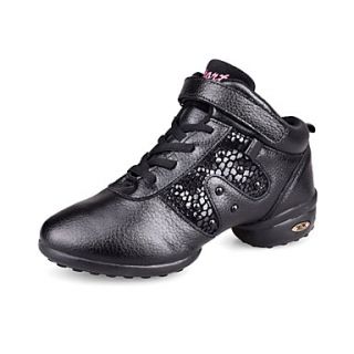 Comfortable Leather Upper Womens Dance Sneakers