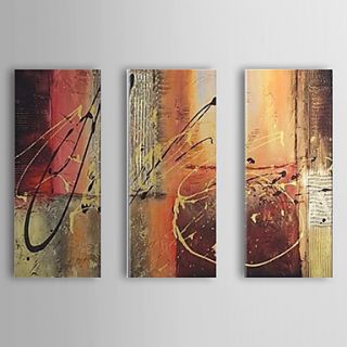 Hand Painted Oil Painting Abstract Set of 3 1307 AB0503