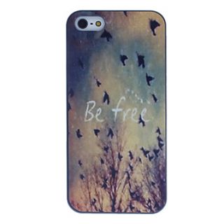 Free Wild Geese Coloured Drawing Pattern Black Frame PC Hard Case for iPhone 5/5S