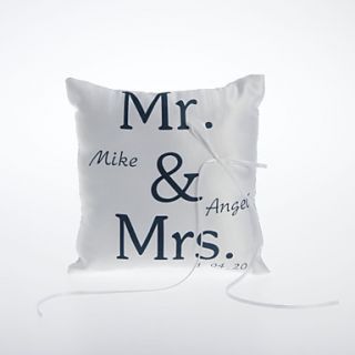 Personalized Satin Ring Pillow
