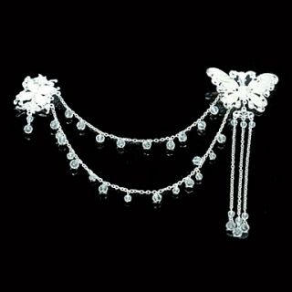 Beautiful Silver Plated Alloy With Rhinestone and Imitation Pearls Hair Combs