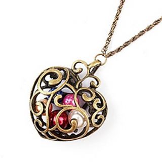 Korean jewelry hollow pattern love necklace N109