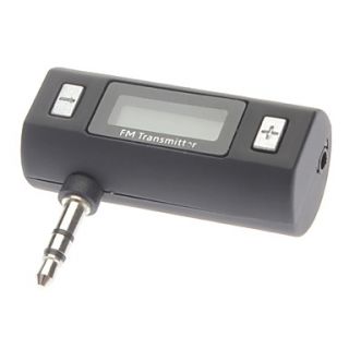 Portable In car Wireless FM Transmitter with 2.0mm Audio Male Connector to USB Cable for iPhone 5 and Others