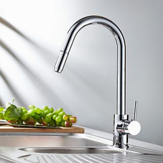 Chrome Finish Pull Down Kitchen Faucet