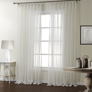(One Pair) Modern Stripe Sheer Curtain
