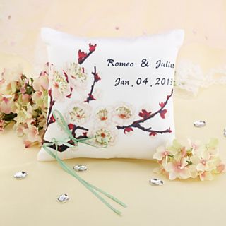 Personalized Cherry Blossom Wedding Ring Pillow