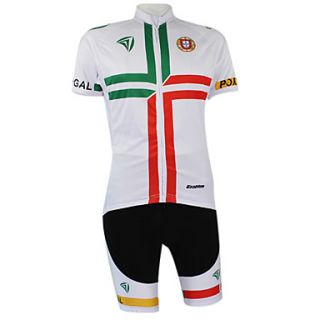 Kooplus2013 Championship Jersey Portugal PolyesterLycraElastic Fabric Cycling Suits(T Shirt Pants)