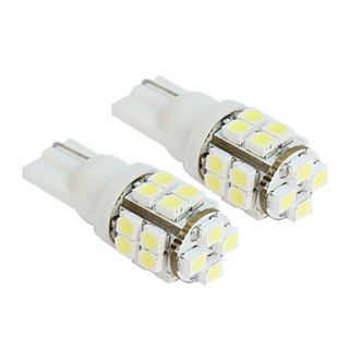 2pcs 20 SMD T10 12V White Light LED Replacement Bulbs