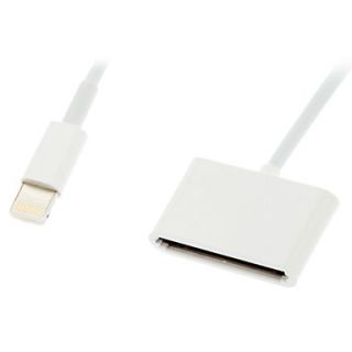 8 Pin Male to 30 Pin Female Adapter Cable for iPhone 5 and Others (22.3cm)