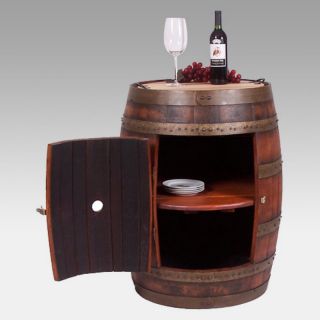 2 Day Designs Reclaimed Wine2Night Full Barrel Cabinet on Casters Multicolor  