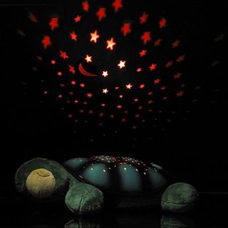 Musical Turtle USB Night Light with Star Projection Function