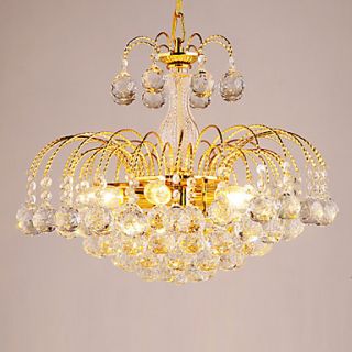 European Style Luxury 3 Lights Chandelier With Crystal Balls