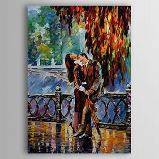 Hand Painted Oil Painting People Kiss with Stretched Frame 1309 PE1012
