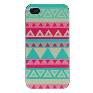 Ethnic Triangles Pattern PC Hard Case with Interior Matte Protection for iPhone 4/4S