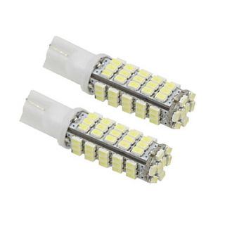 2 PCS 68 SMD T15 12V LED Replacement Light Bulbs STICKER 921 912 906   White